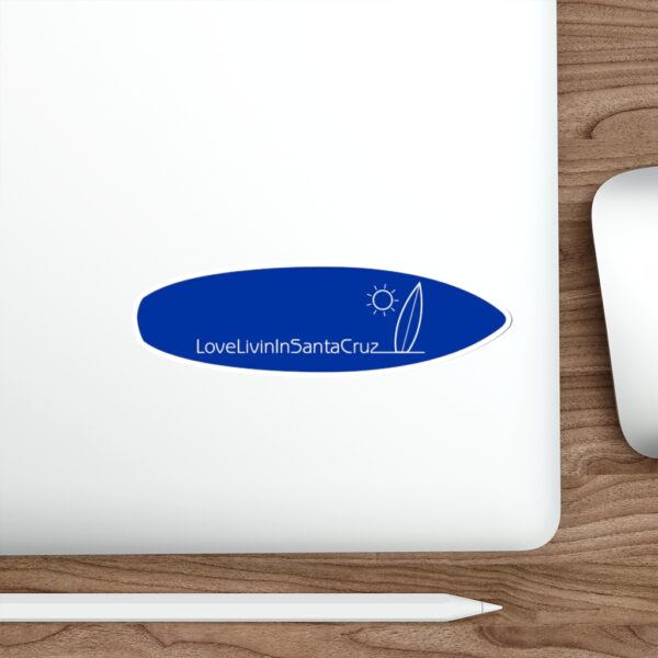 Love Livin In Santa Cruz Surfboard Die-Cut Stickers - Image 2