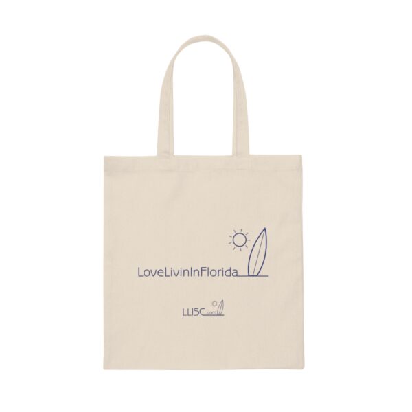 Love Livin In Florida Surfboard Canvas Tote Bag