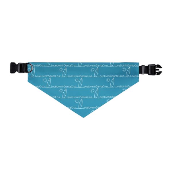 LOVELIVININSANTACRUZ Turquoise Pet Bandana Collar