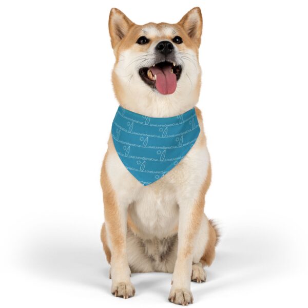 LOVELIVININSANTACRUZ Turquoise Pet Bandana Collar - Image 7