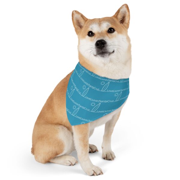 LOVELIVININSANTACRUZ Turquoise Pet Bandana Collar - Image 5