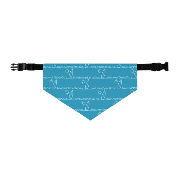 LOVELIVININSANTACRUZ Turquoise Pet Bandana Collar - Image 4
