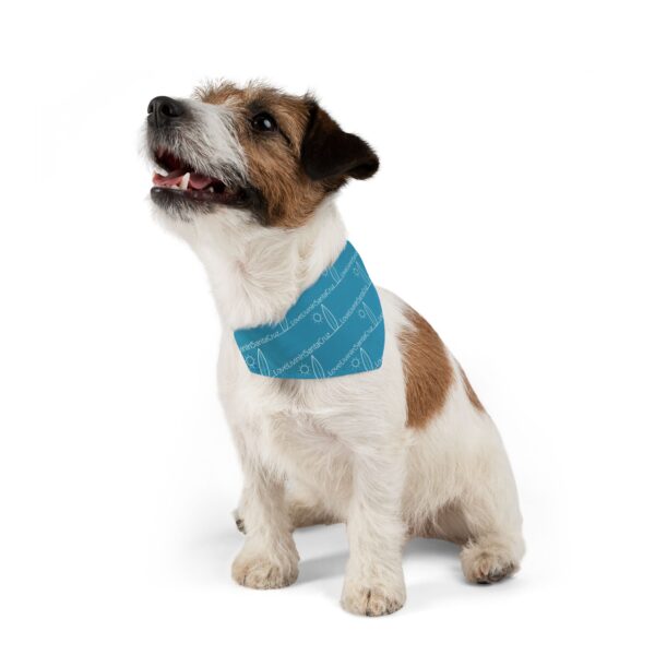 LOVELIVININSANTACRUZ Turquoise Pet Bandana Collar - Image 10