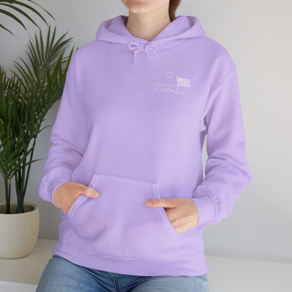 Unisex Heavy Blend Hooded Sweatshirt Love Livin In The USA - Image 13