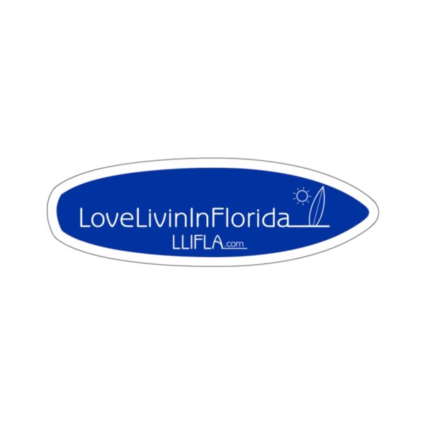 Surfboard Shaped Stickers Love Livin In Florida Surfboard - Image 13