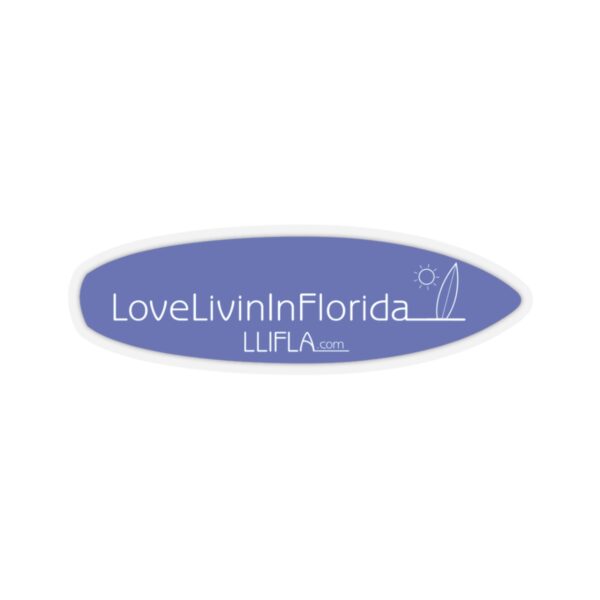 Surfboard Shaped Stickers Love Livin In Florida Surfboard