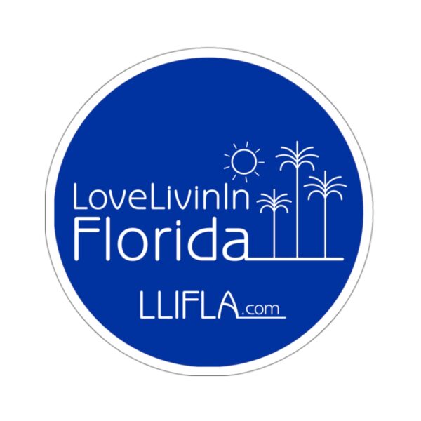 Kiss-Cut Stickers Love Livin In Florida Palm Trees - Image 4