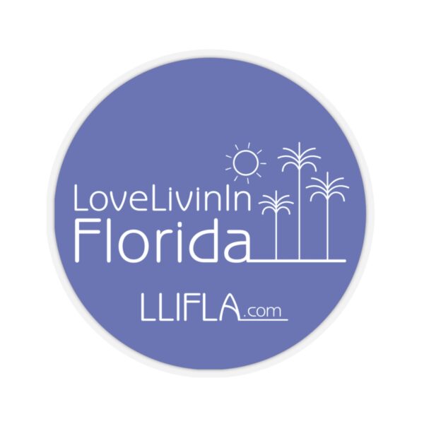 Kiss-Cut Stickers Love Livin In Florida Palm Trees - Image 7