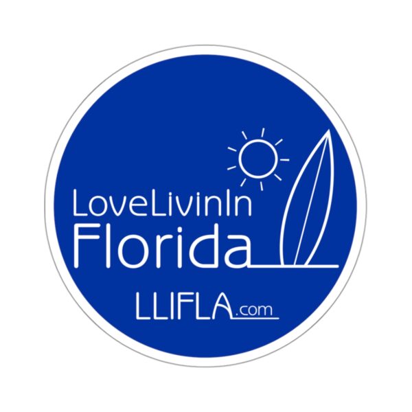 Kiss-Cut Stickers Love Livin In Florida Surfboard - Image 4